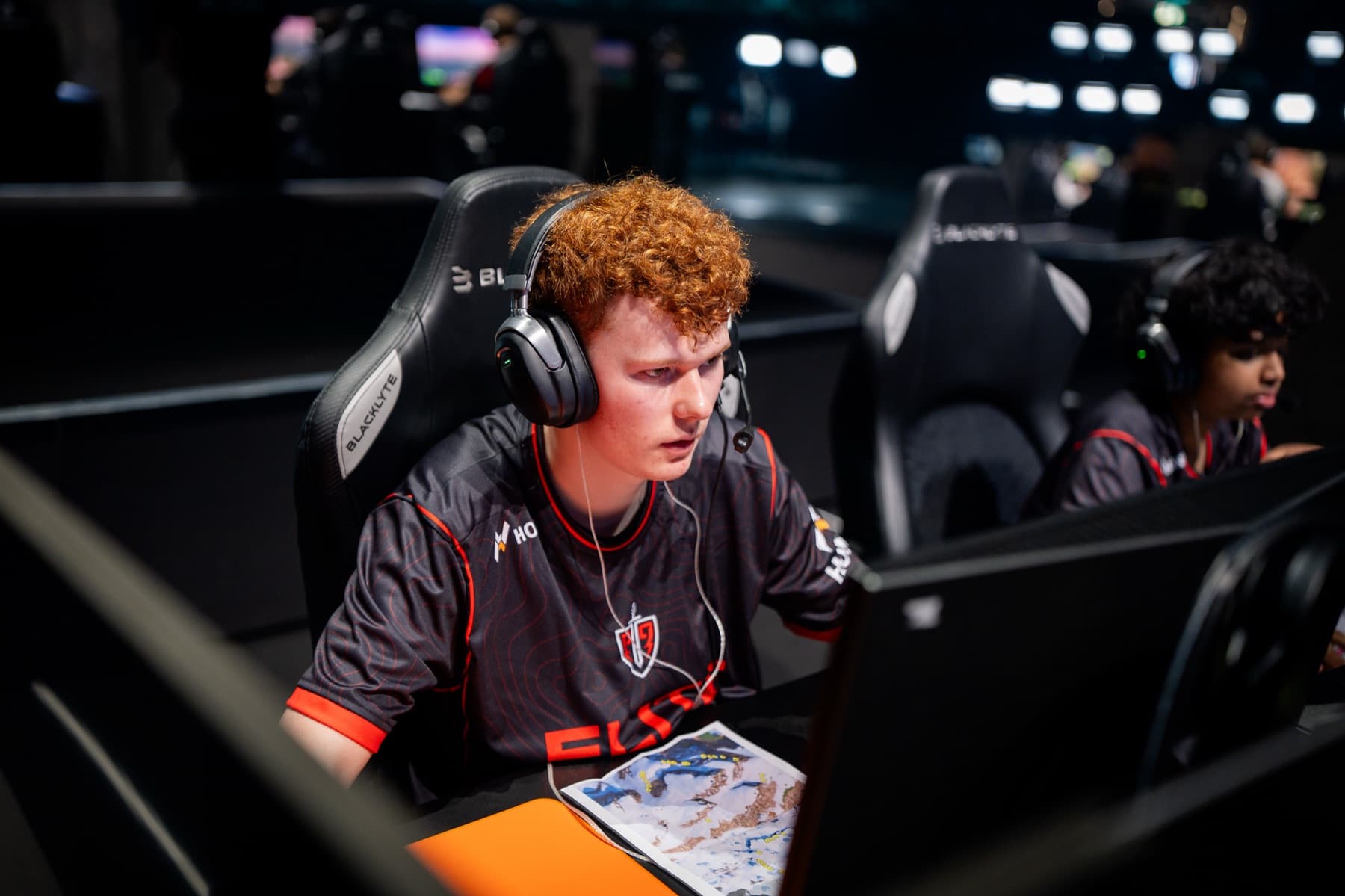 The Elite desk at a live event